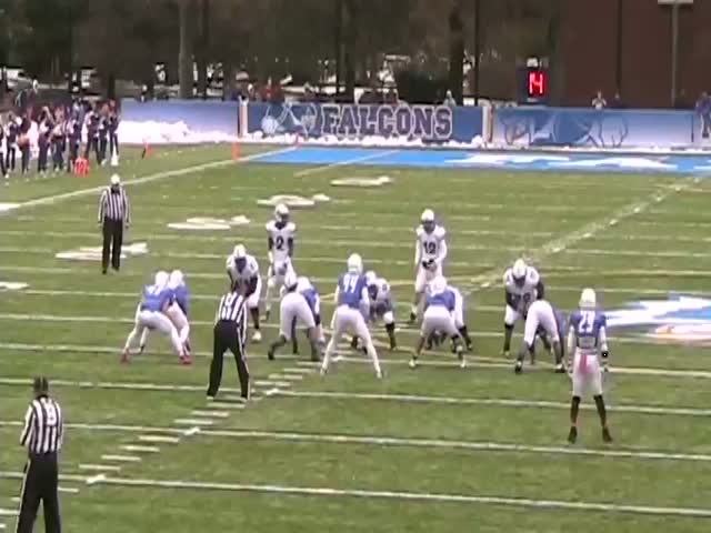 james johnson playing football against urbana university during the glenville state football