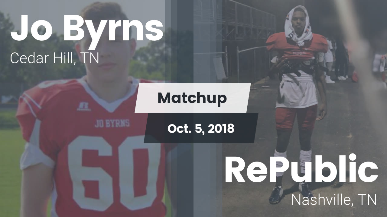 Matchup Jo Byrns Vs Republic 18 Jo Byrns Highlights Hudl