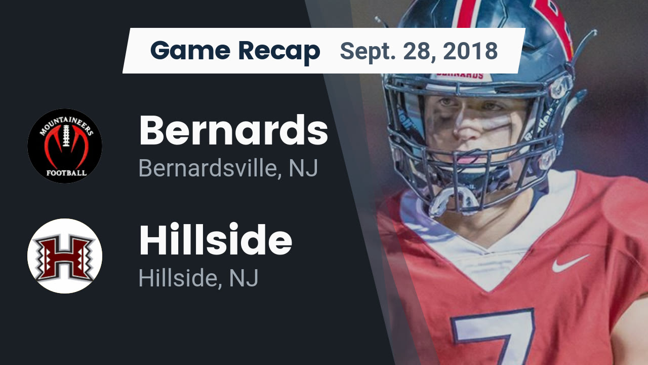 Bernards Hs Football Video Recap Bernards Vs Hillside 2018