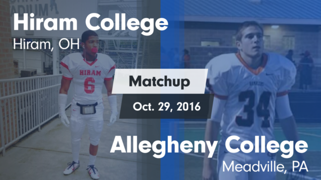 Mens Varsity Football Hiram College Hiram Ohio Football Hudl