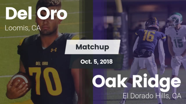 Boys Varsity Football Del Oro High School Loomis California