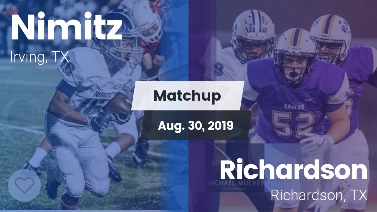 Nimitz Hs Football Video Matchup Nimitz Vs Richardson 2019