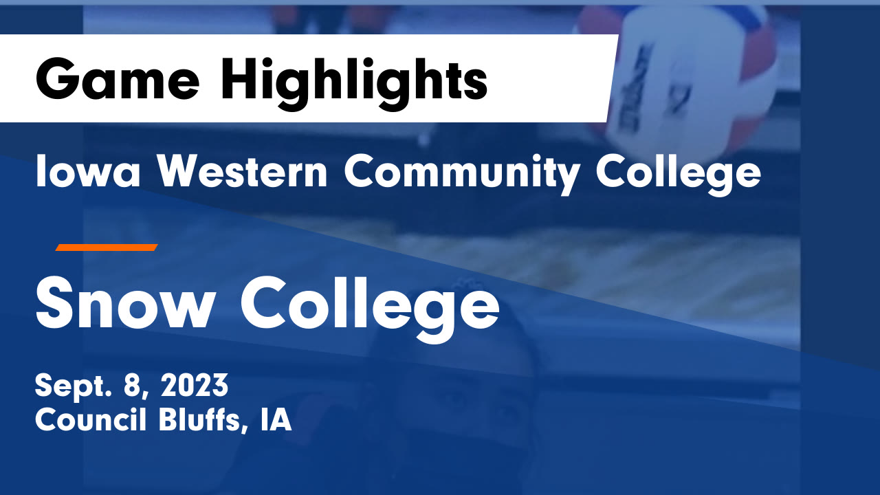 Iowa Western Community College vs Snow College Game Highlights Sept