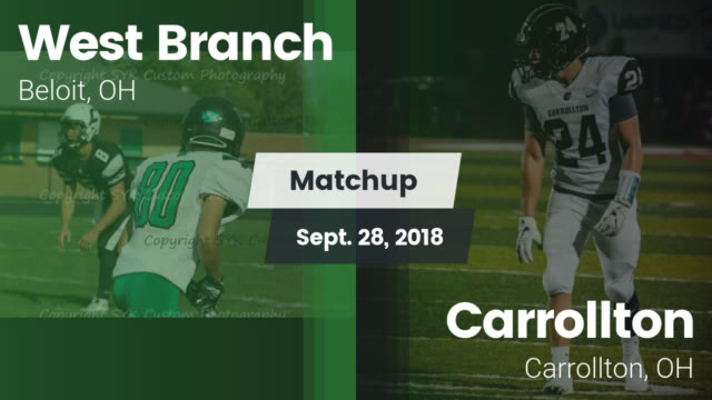 Boys Varsity Football West Branch High School Beloit Ohio