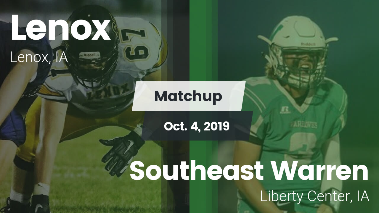 Lenox Hs Football Video Matchup Lenox Vs Southeast Warren 2019