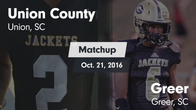 Boys Varsity Football Union County High School Union South