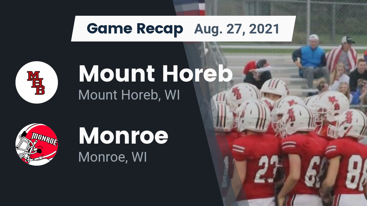 Mount Horeb/Barneveld HS Football Video "Recap: Mount Horeb vs. Monroe Mount Horeb/Barneveld HS Football Video "Recap: Mount Horeb vs. Monroe