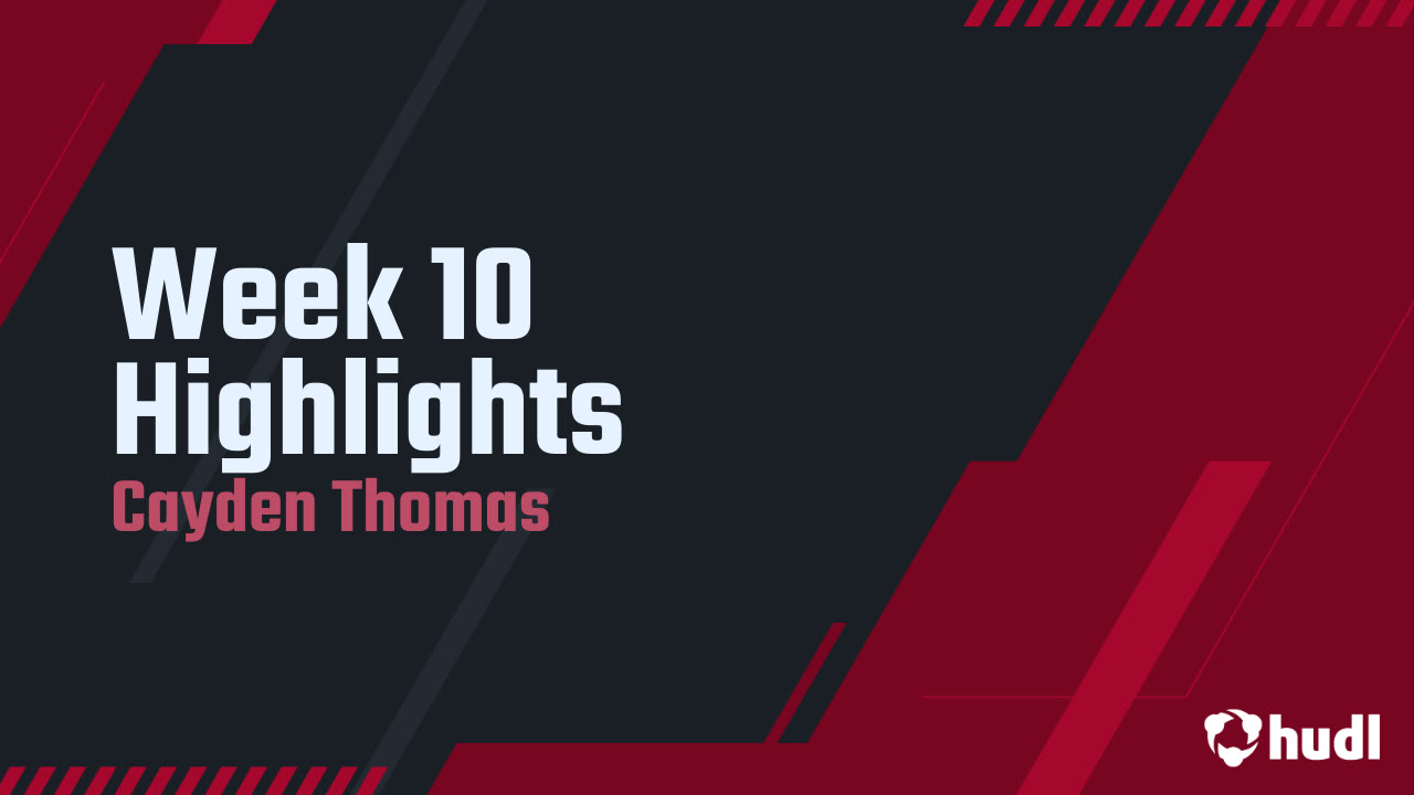 Cayden Riley Thomas Week 10 Highlights - Cayden Thomas highlights - Hudl