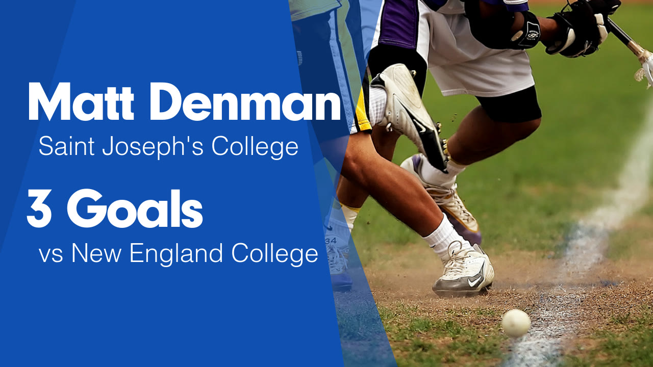 Matt Denamn 3 Goals vs New England College - Matt Denman highlights - Hudl