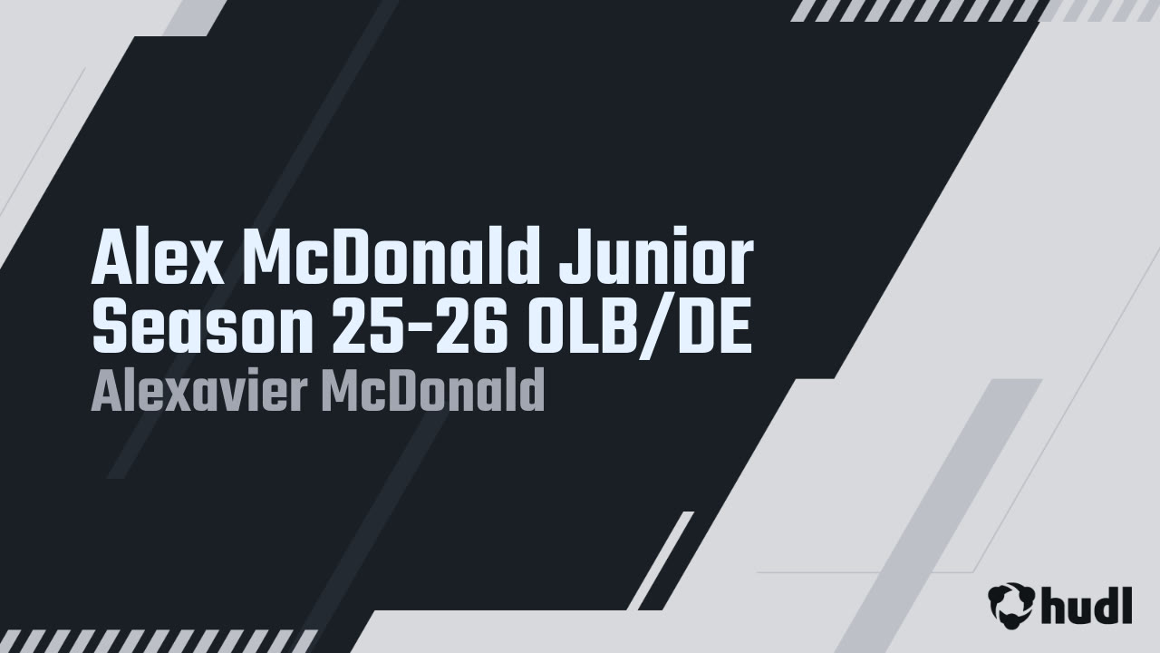 Alex McDonald - Junior Year - Highlights 