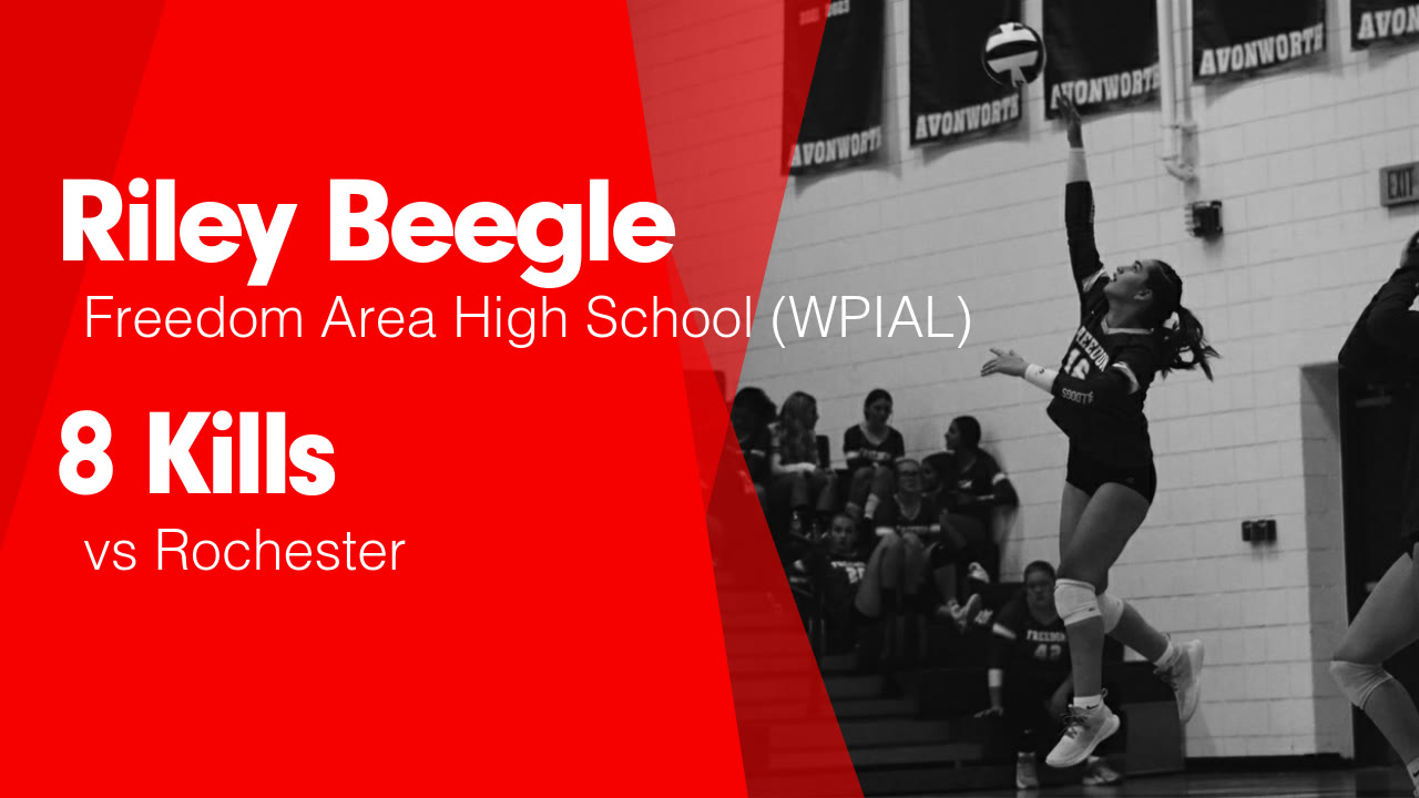 8 Kills vs Rochester - Riley Beegle highlights - Hudl