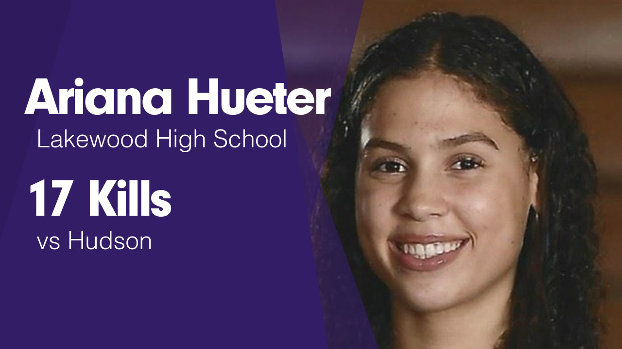 17 Kills vs Hudson - Ariana Hueter highlights - Hudl